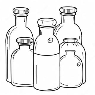 Cute Pharmacy Bottles Coloring Page 22153-17519