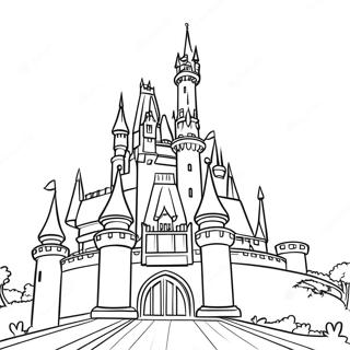 Disney Castle Coloring Page 2220-1768