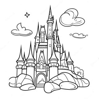 Magical Disney Castle Coloring Page 2221-1789