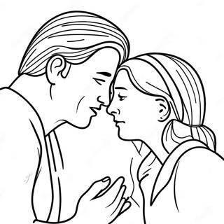 Heartwarming Forgiveness Scene Coloring Page 22223-17576