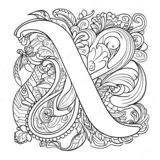 Letter X Coloring Pages