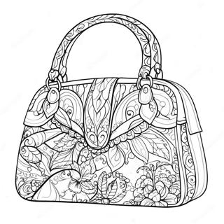 Sparkly Handbag Coloring Page 22273-17621