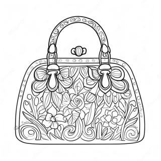 Sparkly Handbag Coloring Page 22273-17622