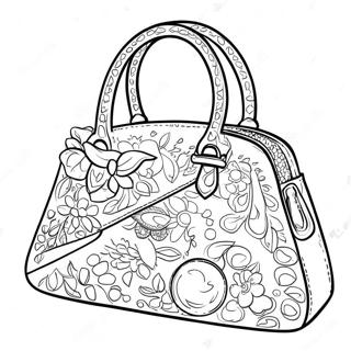 Sparkly Handbag Coloring Page 22273-17623