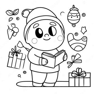 私たちのクリスマス 塗り絵ページ