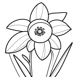 Daffodil Flower Coloring Page 22352-17666