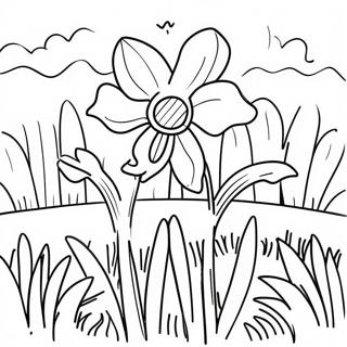 Beautiful Daffodil Garden Coloring Page 22353-17672