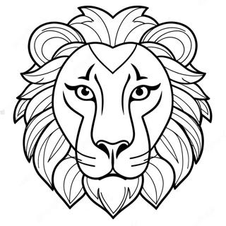 Lion Face Coloring Pages