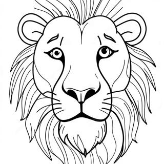 Lion Face Coloring Page 22362-17686