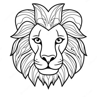 Lion Face Coloring Page 22362-17688