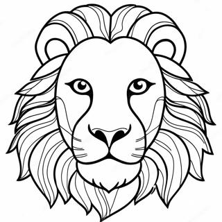 Majestic Lion Face Coloring Page 22363-17674