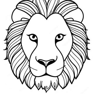 Majestic Lion Face Coloring Page 22363-17675