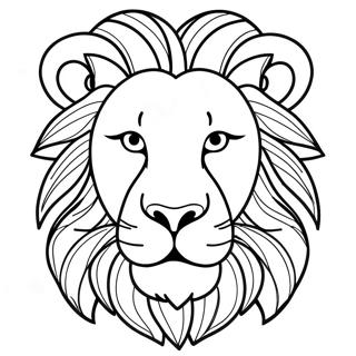 Majestic Lion Face Coloring Page 22363-17676