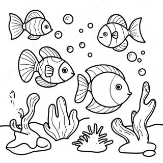 Colorful Underwater Scene Kids Coloring Page 22403-17727