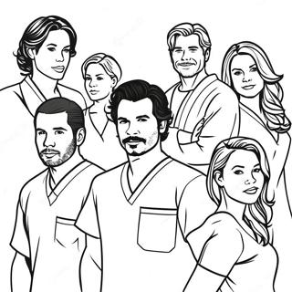 Grey's Anatomy Personages Kleurplaat 22412-17739