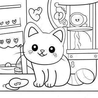 Gabby's Dollhouse Cat Characters Coloring Page 22523-17814