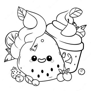 Cute Dessert Coloring Page 22572-17842