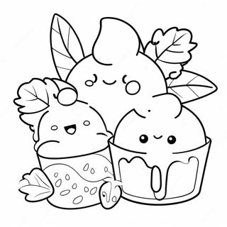 Cute Dessert Coloring Page 22572-17844