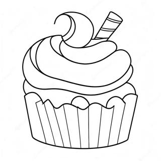 Adorable Cupcake Coloring Page 22573-17840