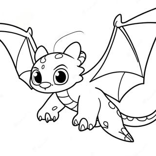 Fierce Night Fury Flying Coloring Page 22643-17901