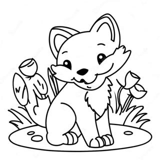 Realistic Fox Coloring Pages