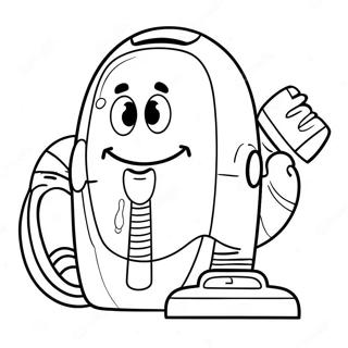 Funny Vacuum Cleaner With Smile Coloring Page 22733-58726