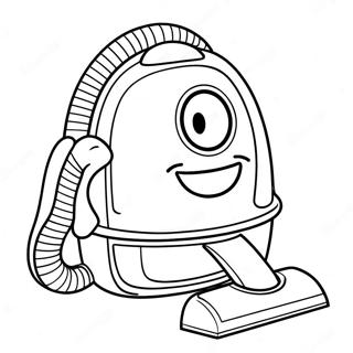 Funny Vacuum Cleaner With Smile Coloring Page 22733-58727