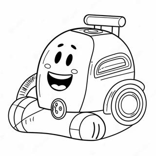 Funny Vacuum Cleaner With Smile Coloring Page 22733-58728