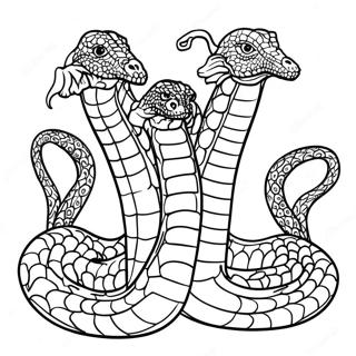 Three Headed Hydra Coloring Page 22753-17977