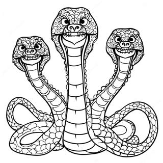 Three Headed Hydra Coloring Page 22753-17978