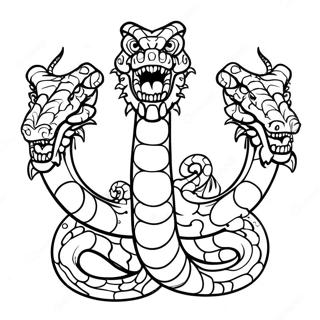 Three Headed Hydra Coloring Page 22753-17979