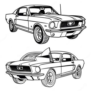 Ford Mustang Classic Car Coloring Page 22762-17974