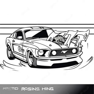 Ford Mustang Racing In Action Coloring Page 22763-17982