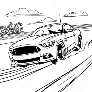 Ford Mustang Racing In Action Coloring Page 22763-17984