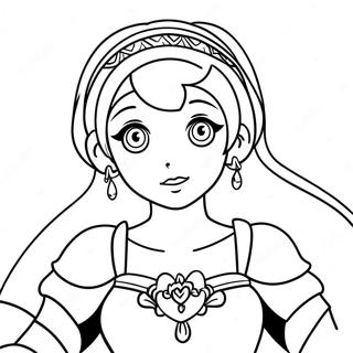 Anime Princess Coloring Page 22772-17992