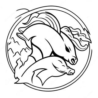 Denver Broncos Logo Coloring Page 22782-18007