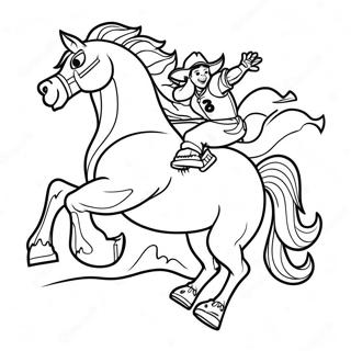 Broncos Mascot In Action Coloring Page 22783-18009