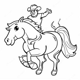 Broncos Mascot In Action Coloring Page 22783-18010