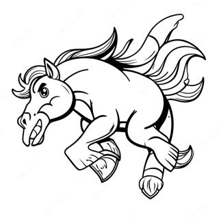 Broncos Mascot In Action Coloring Page 22783-18011