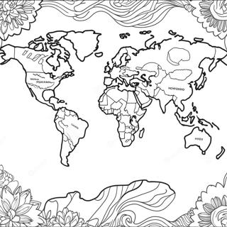 World Map Coloring Page 22852-18052