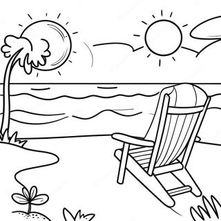 Sunny Beach Day Coloring Page 22883-18073