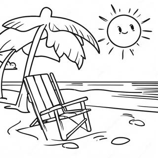 Sunny Beach Day Coloring Page 22883-18075