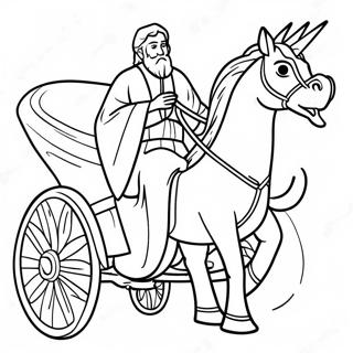 Elijah With Fiery Chariot Coloring Page 22903-18093