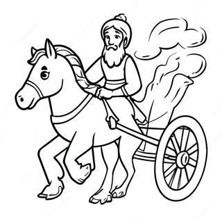 Elijah With Fiery Chariot Coloring Page 22903-18094