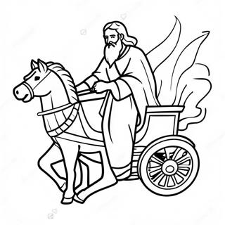 Elijah With Fiery Chariot Coloring Page 22903-18096