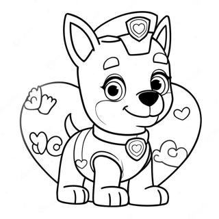 Paw Patrol Sevgililer Günü Boyama Sayfası 22942-18119