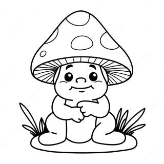 Mushroom Gnome Coloring Pages