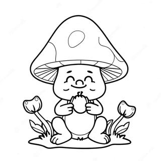 Mushroom Gnome Coloring Page 22962-18166