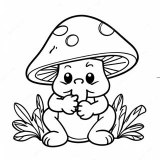 Mushroom Gnome Coloring Page 22962-18168