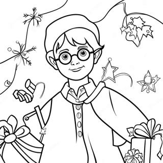 Harry Potter Christmas Coloring Pages